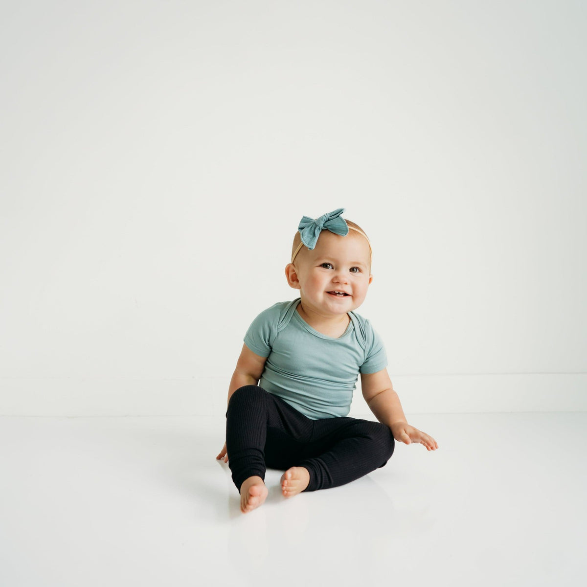 Kyte Baby Ribbed Leggings in Midnight