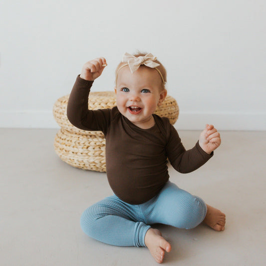 Kyte Baby Ribbed Leggings in Slate