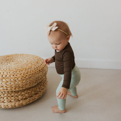 Kyte Baby Ribbed Leggings in Sage