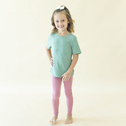 Kyte Baby Ribbed Leggings in Apple Blossom