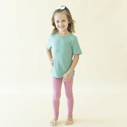 Kyte Baby Ribbed Leggings in Apple Blossom