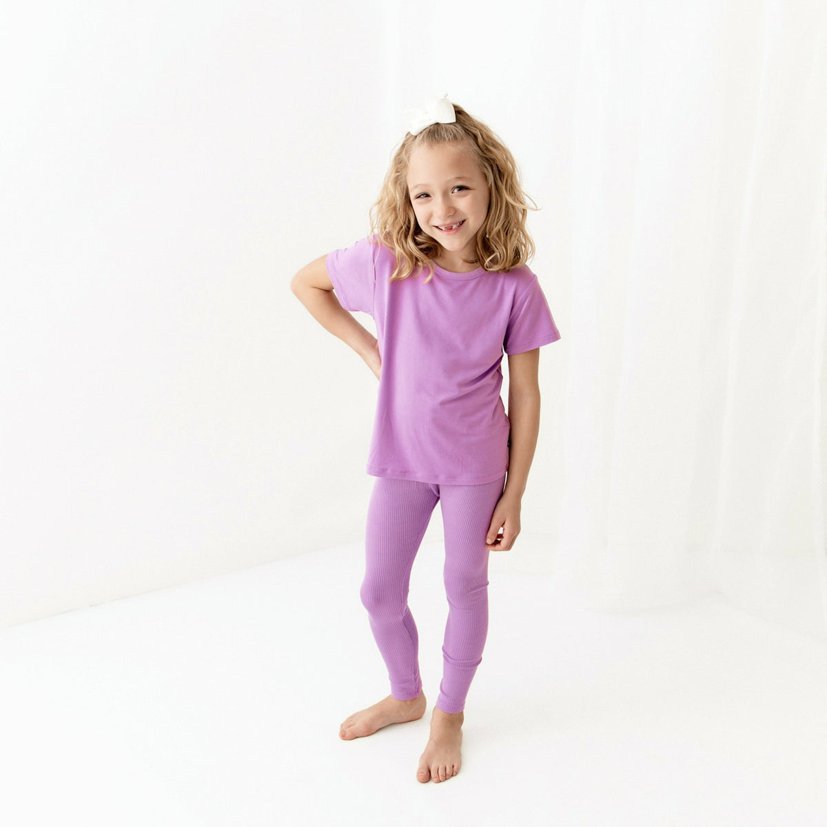 Kyte Baby Ribbed Leggings in Poi