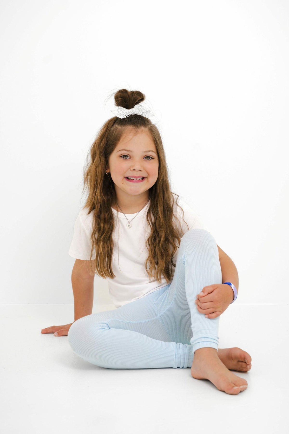 Kyte Baby Ribbed Leggings in Breeze