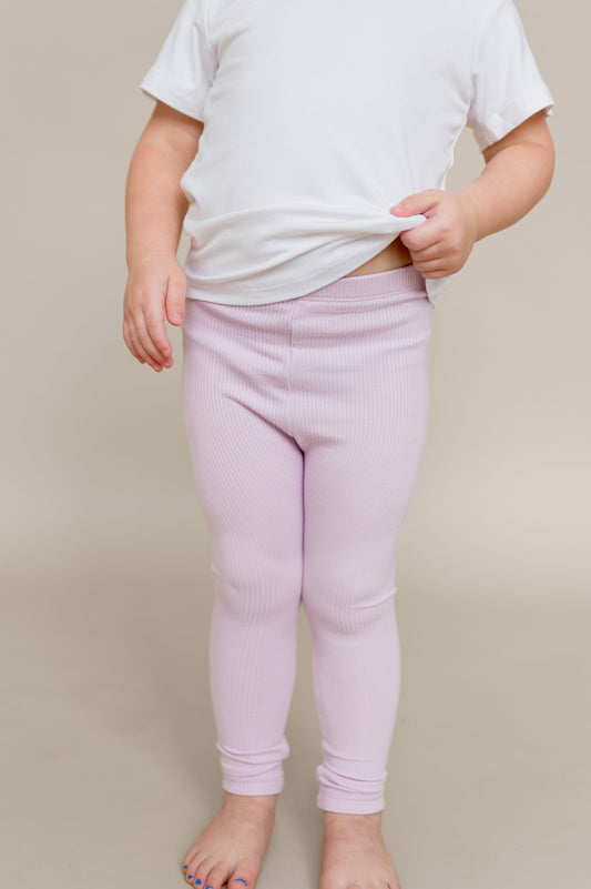 Kyte Baby Ribbed Leggings in Thistle