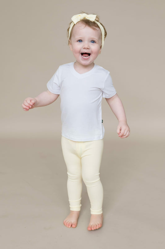 Kyte Baby Ribbed Leggings in Chamomile