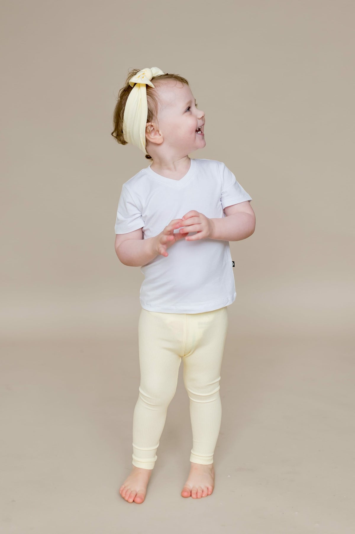 Kyte Baby Ribbed Leggings in Chamomile