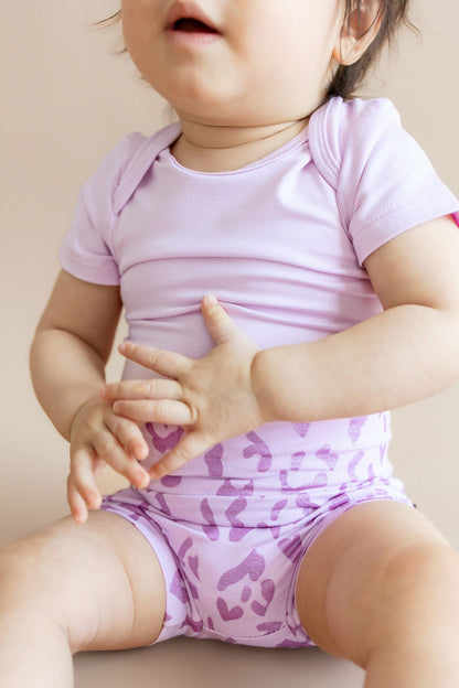 Kyte Baby Bummies in Thistle Leopard