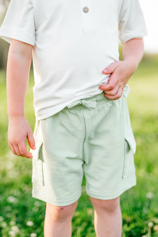 Kyte Baby Cargo Short in Basil