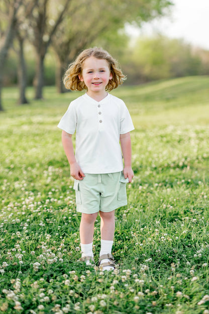 Kyte Baby Cargo Short in Basil