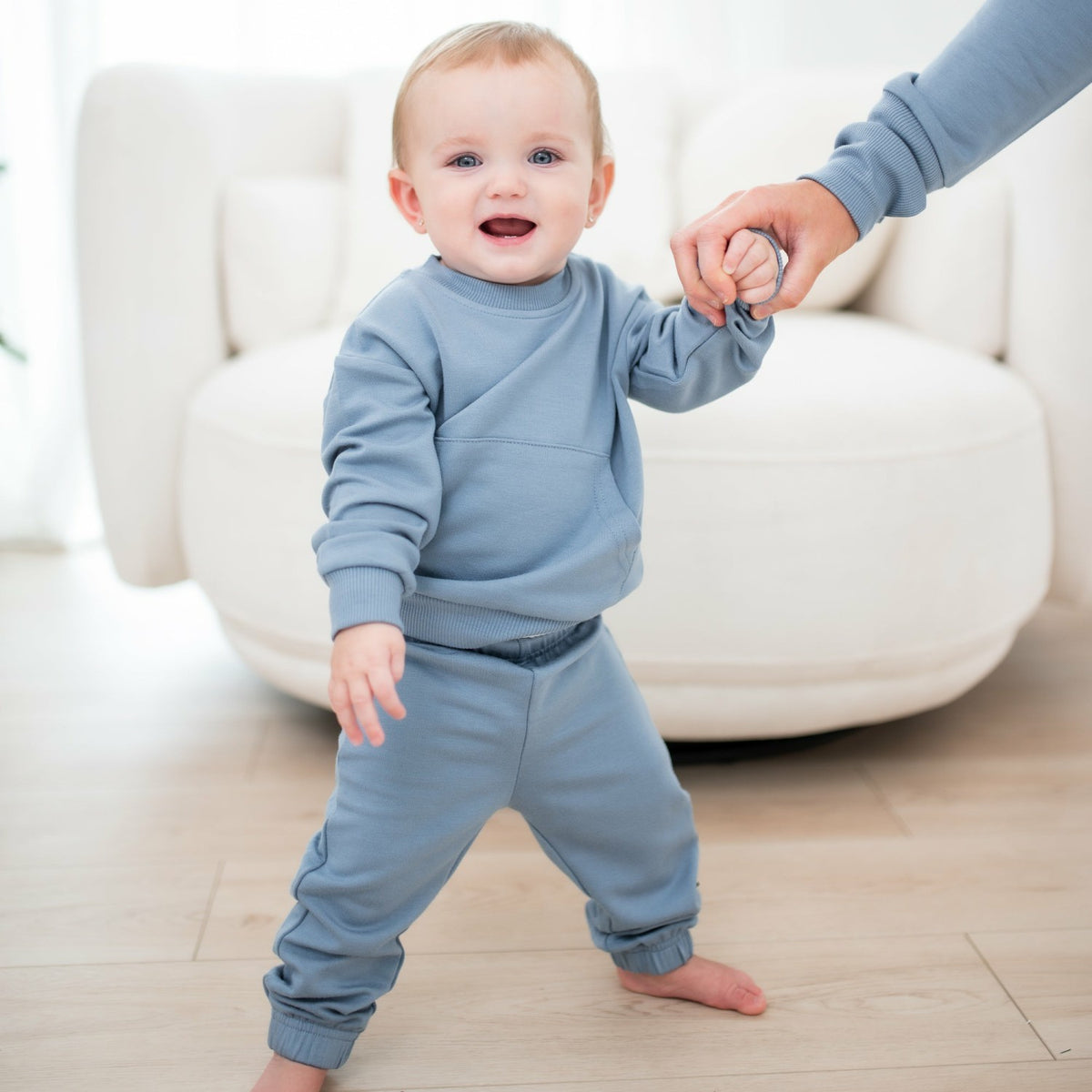 Kyte Baby French Terry Jogger Set in Slate