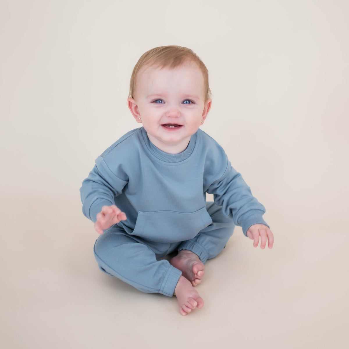 Kyte Baby French Terry Jogger Set in Slate
