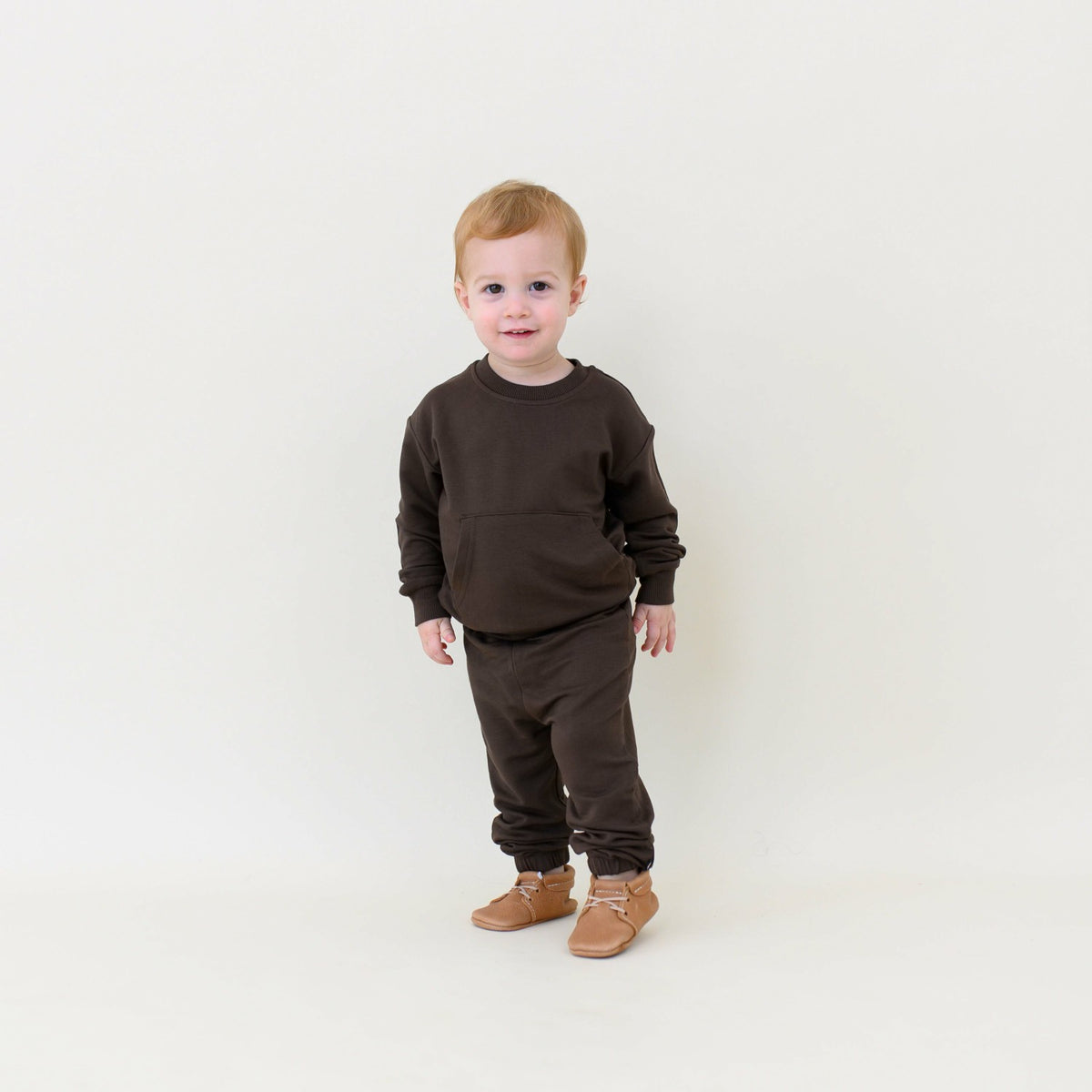Kyte Baby French Terry Jogger Set in Espresso