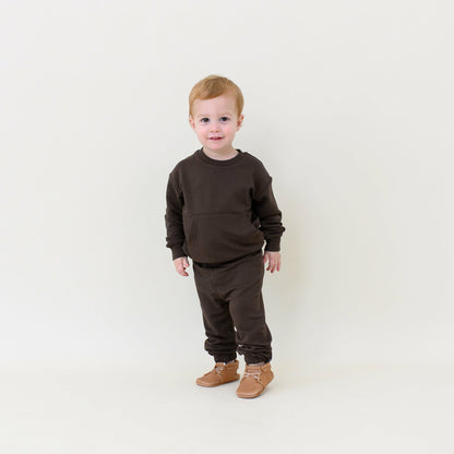 Kyte Baby French Terry Jogger Set in Espresso