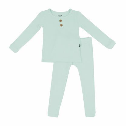 Kyte Baby Ribbed Henley Set in Sage