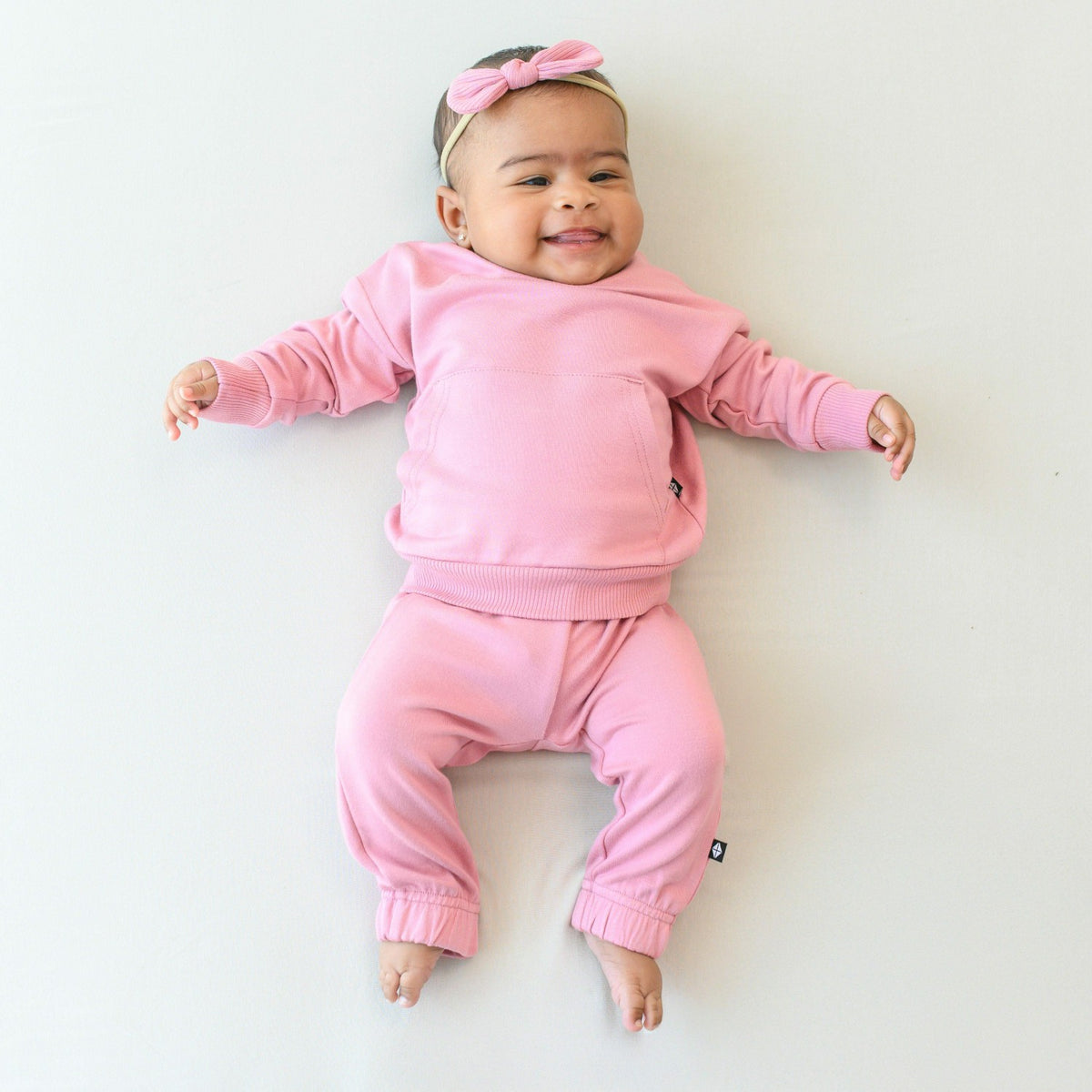 Kyte Baby French Terry Jogger Set in Apple Blossom