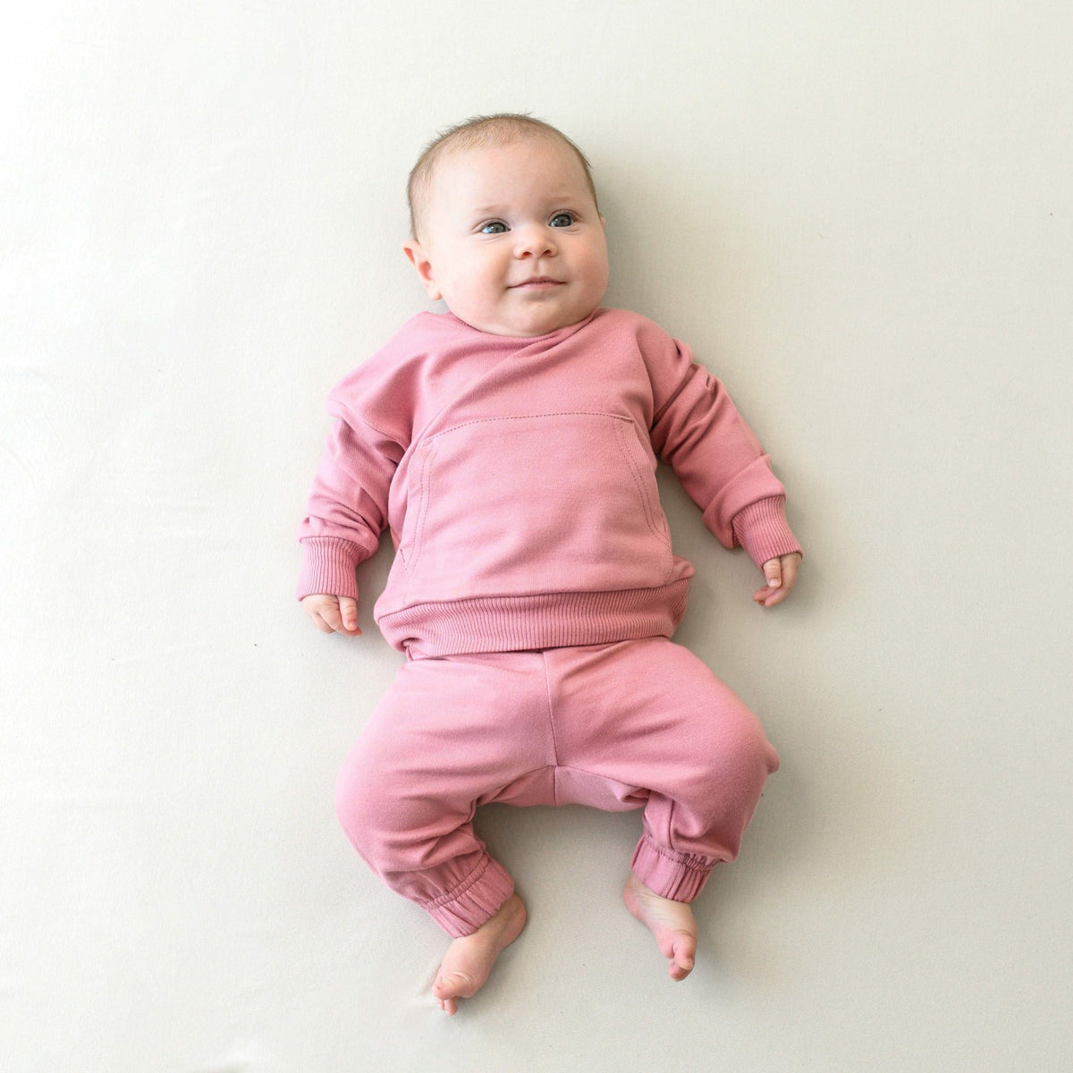 Kyte Baby French Terry Jogger Set in Apple Blossom