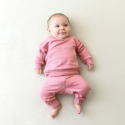 Kyte Baby French Terry Jogger Set in Apple Blossom