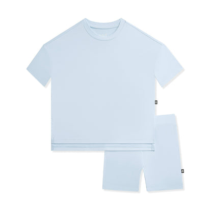 Kyte Baby Toddler Biker Short Set in Breeze