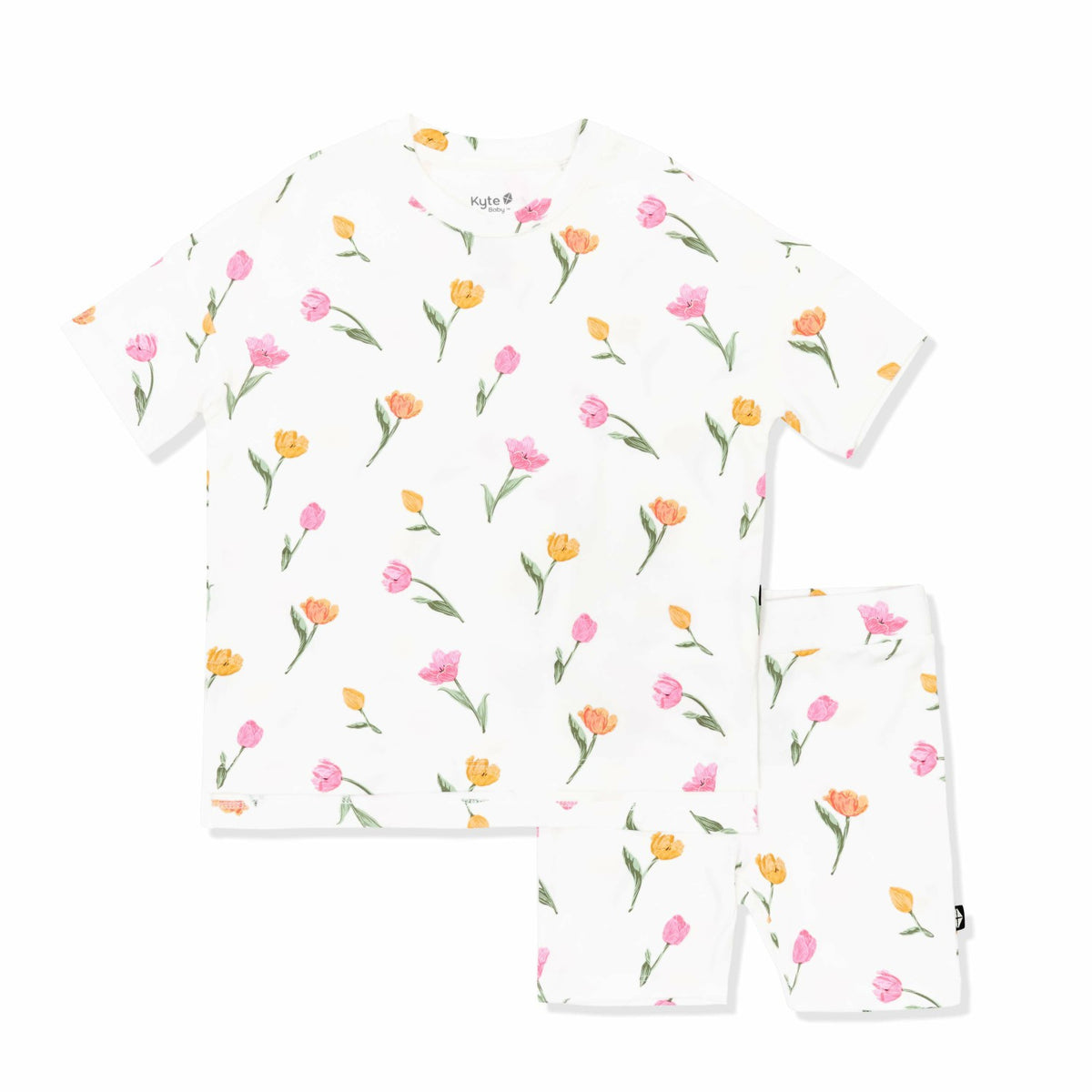 Kyte Baby Toddler Biker Short Set in Tulip