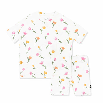 Kyte Baby Toddler Biker Short Set in Tulip