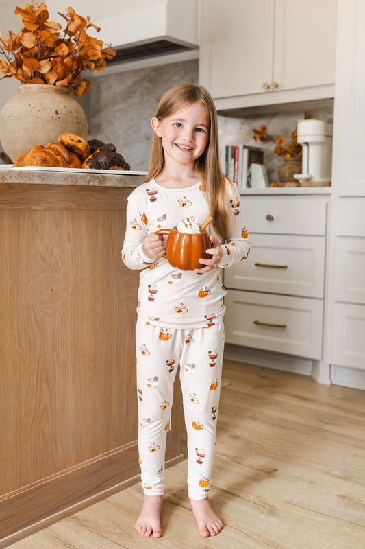 Kyte Baby Long Sleeve Pajamas in Pumpkin Spice Latte