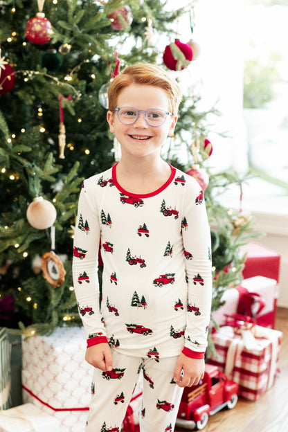 Kyte Baby Long Sleeve Pajamas in Holiday Tree Farm