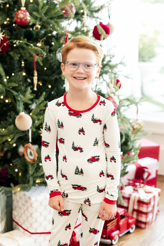 Kyte Baby Long Sleeve Pajamas in Holiday Tree Farm