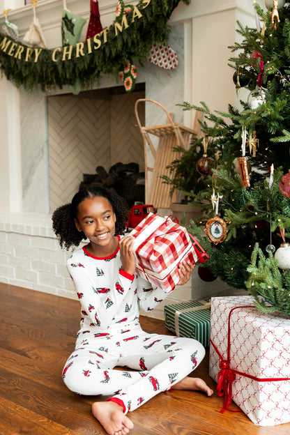 Kyte Baby Long Sleeve Pajamas in Holiday Tree Farm
