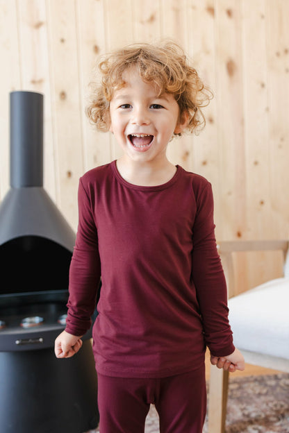 Kyte Baby Long Sleeve Pajamas in Burgundy