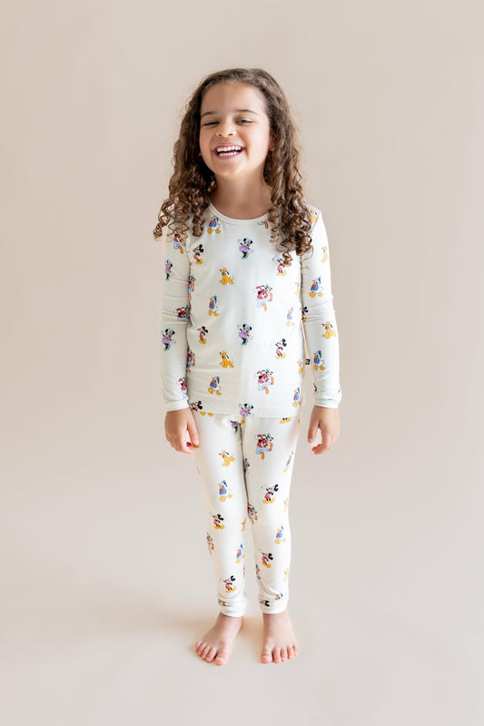 Kyte Baby Long Sleeve Pajamas in Mickey Mouse & Friends