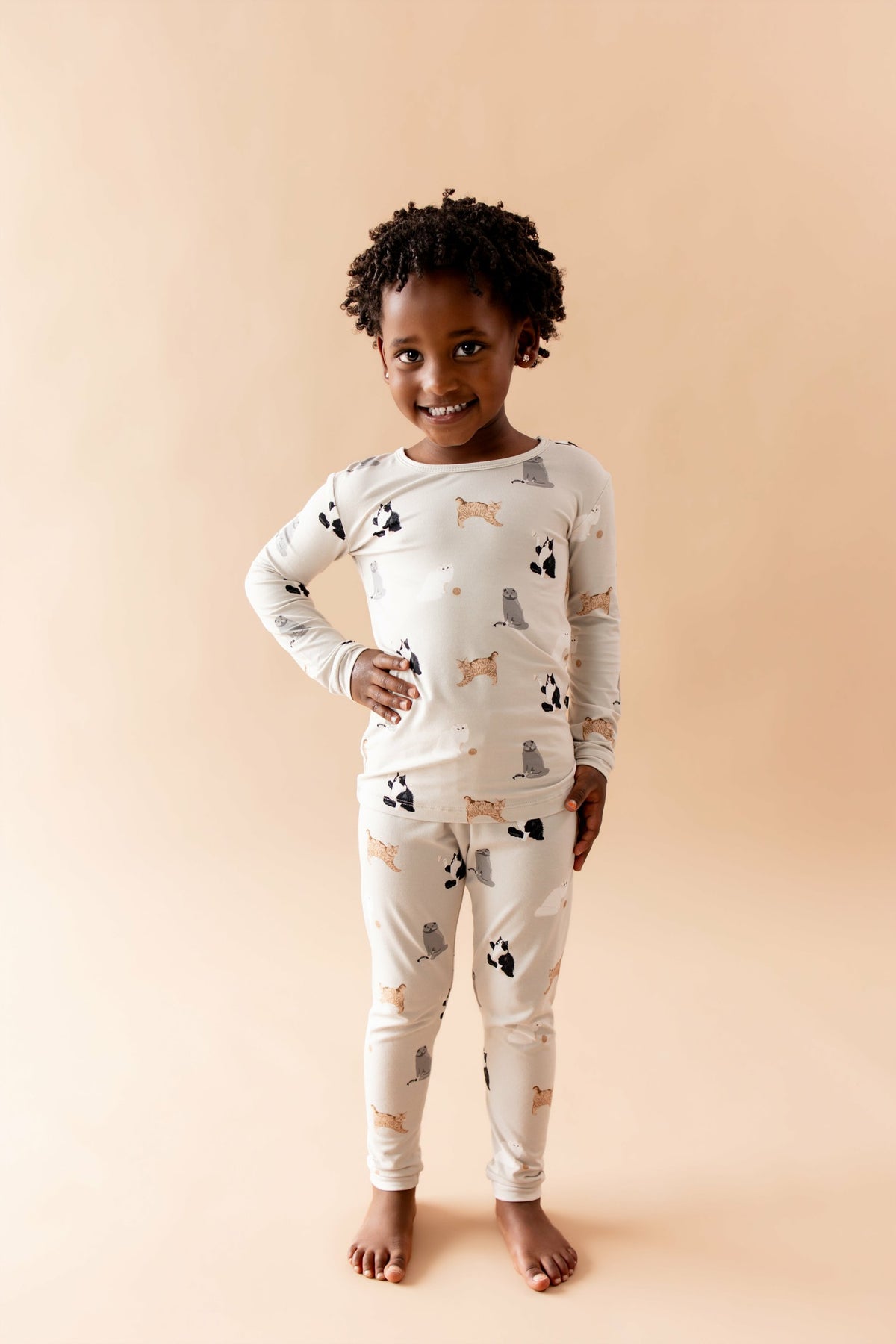 Kyte Baby Long Sleeve Pajamas in Fluffy Cat