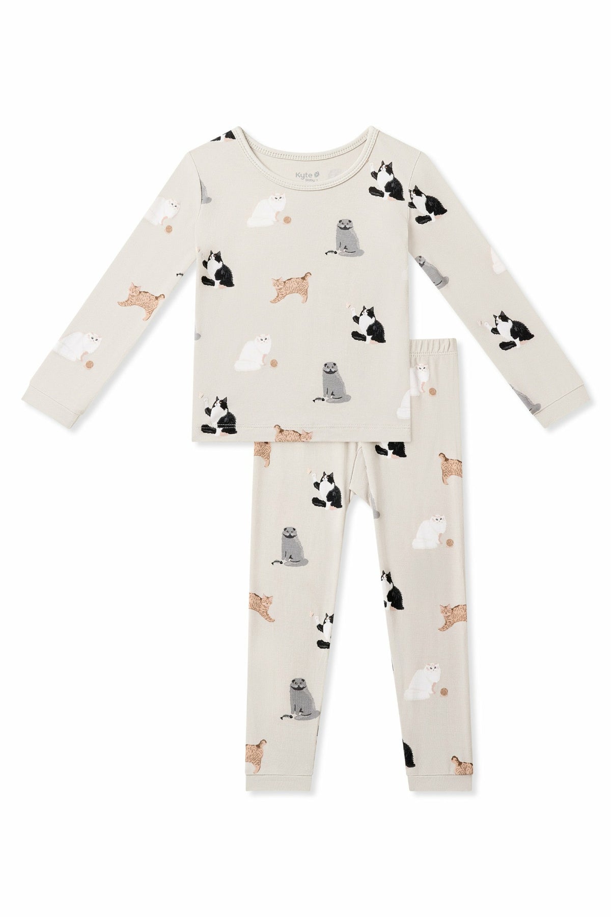 Kyte Baby Long Sleeve Pajamas in Fluffy Cat