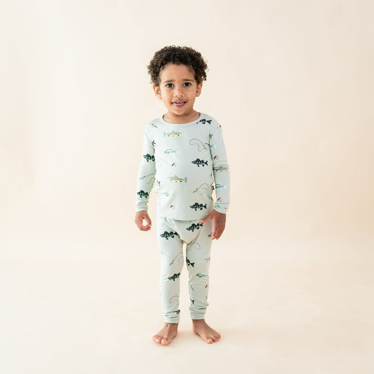 Kyte Baby Long Sleeve Pajamas in Fishing