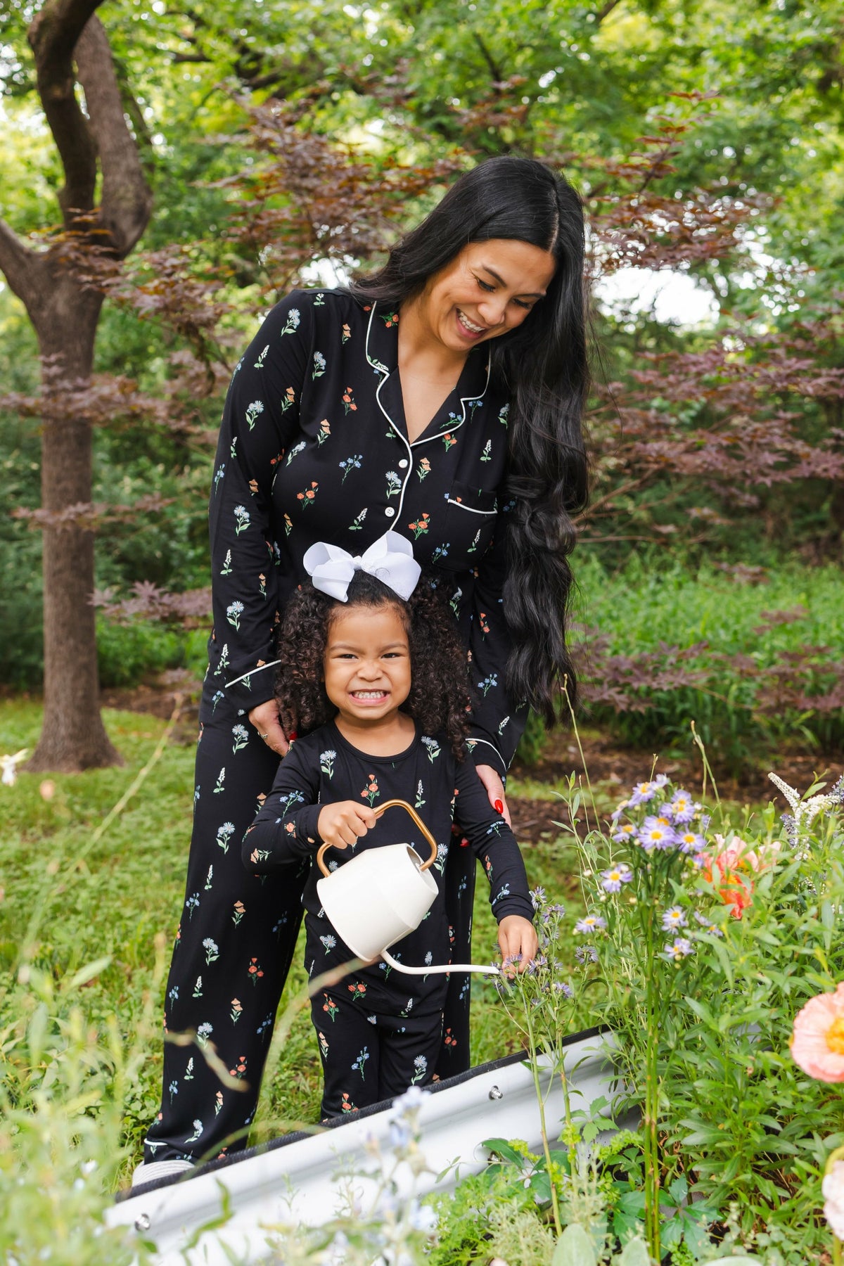 Kyte Baby Long Sleeve Pajamas in Midnight Wildflower