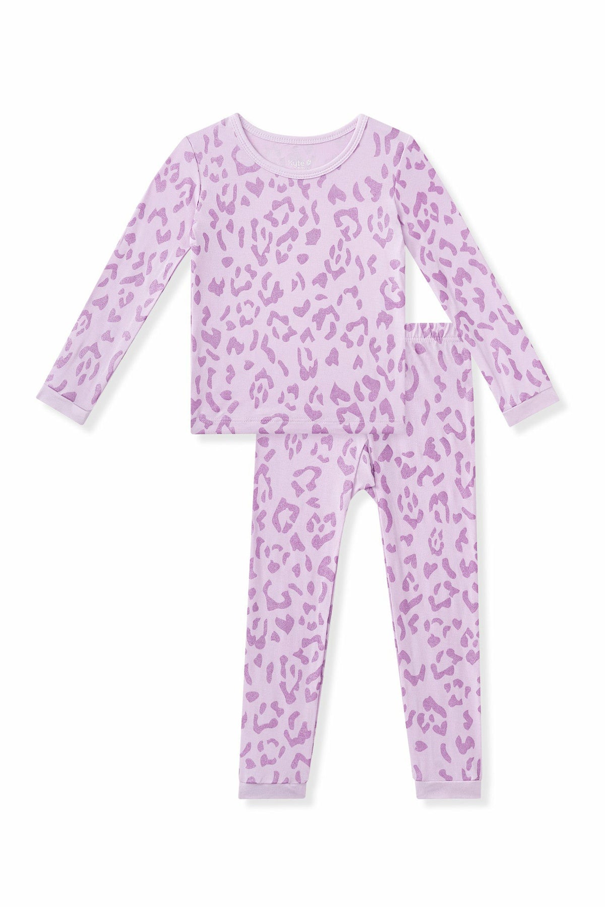 Kyte Baby Long Sleeve Pajamas in Thistle Leopard