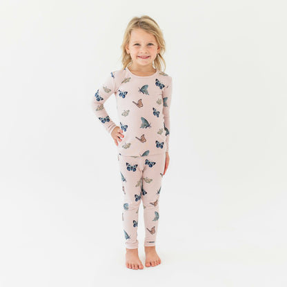 Kyte Baby Long Sleeve Pajamas in Blush Butterfly