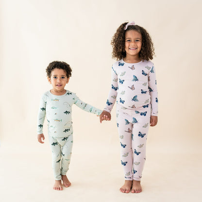 Kyte Baby Long Sleeve Pajamas in Blush Butterfly