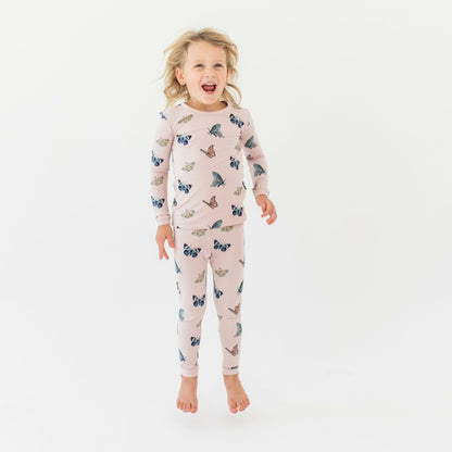Kyte Baby Long Sleeve Pajamas in Blush Butterfly