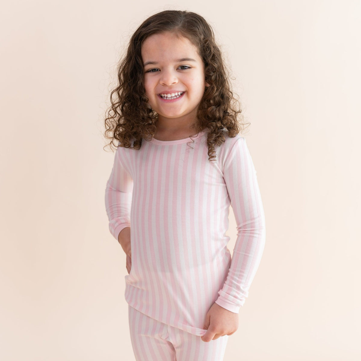 Kyte Baby Long Sleeve Pajamas in Small Sakura Stripe
