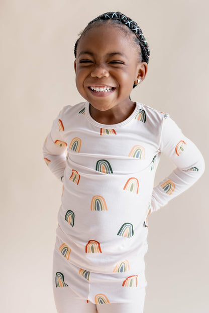 Kyte Baby Long Sleeve Pajamas in Retro Rainbow