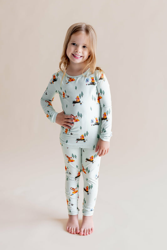 Kyte Baby Long Sleeve Pajamas in Winnie the Pooh Hundred Acre Wood