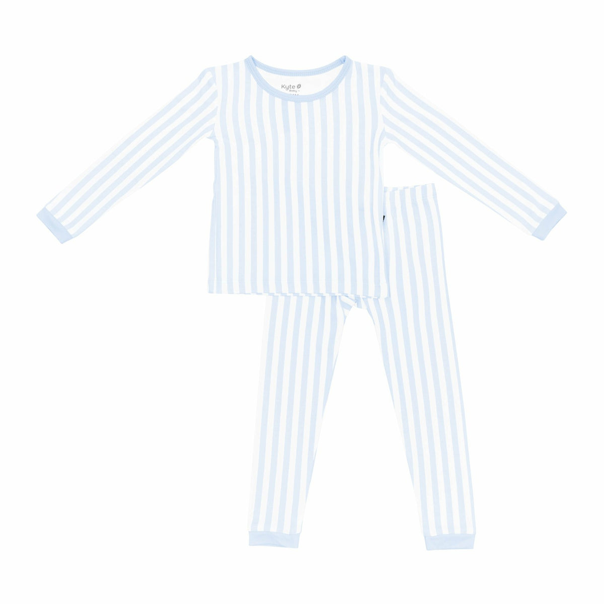 Kyte Baby Long Sleeve Pajamas in Small Mist Stripe