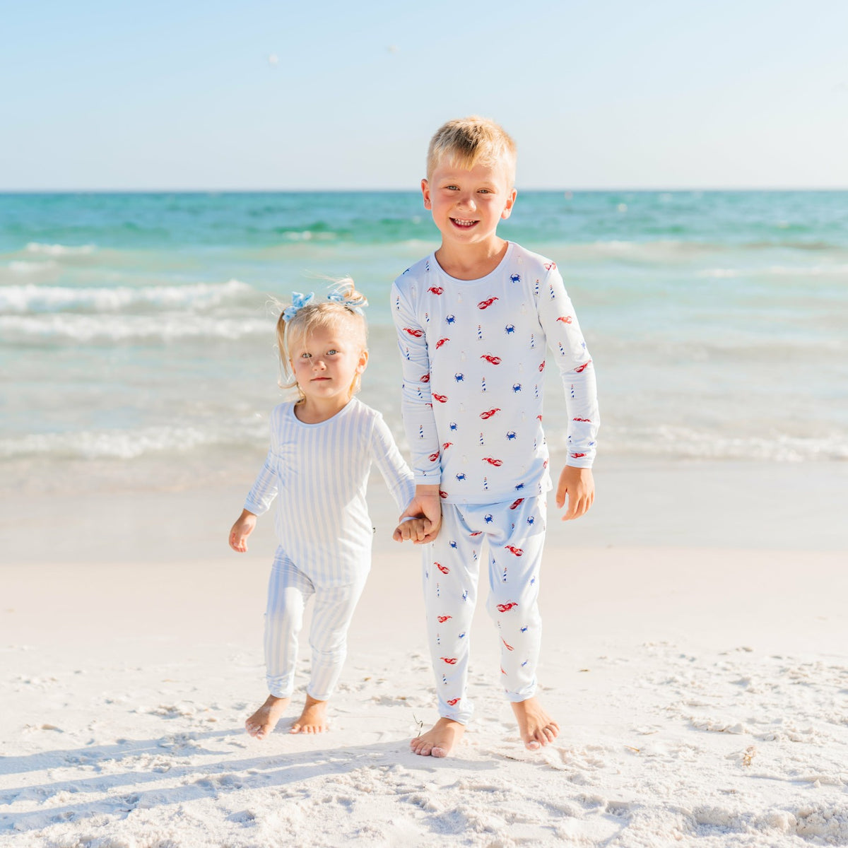 Kyte Baby Long Sleeve Pajamas in Small Mist Stripe