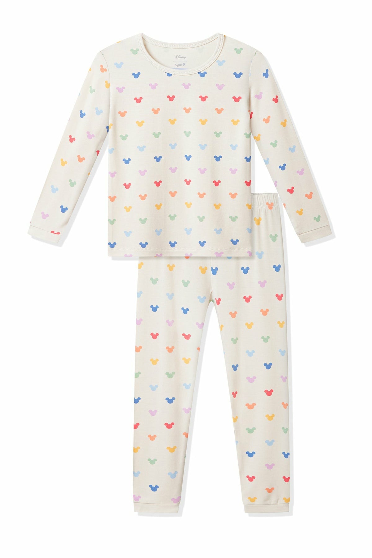 Kyte Baby Long Sleeve Pajamas in Pastel Mickey Mouse