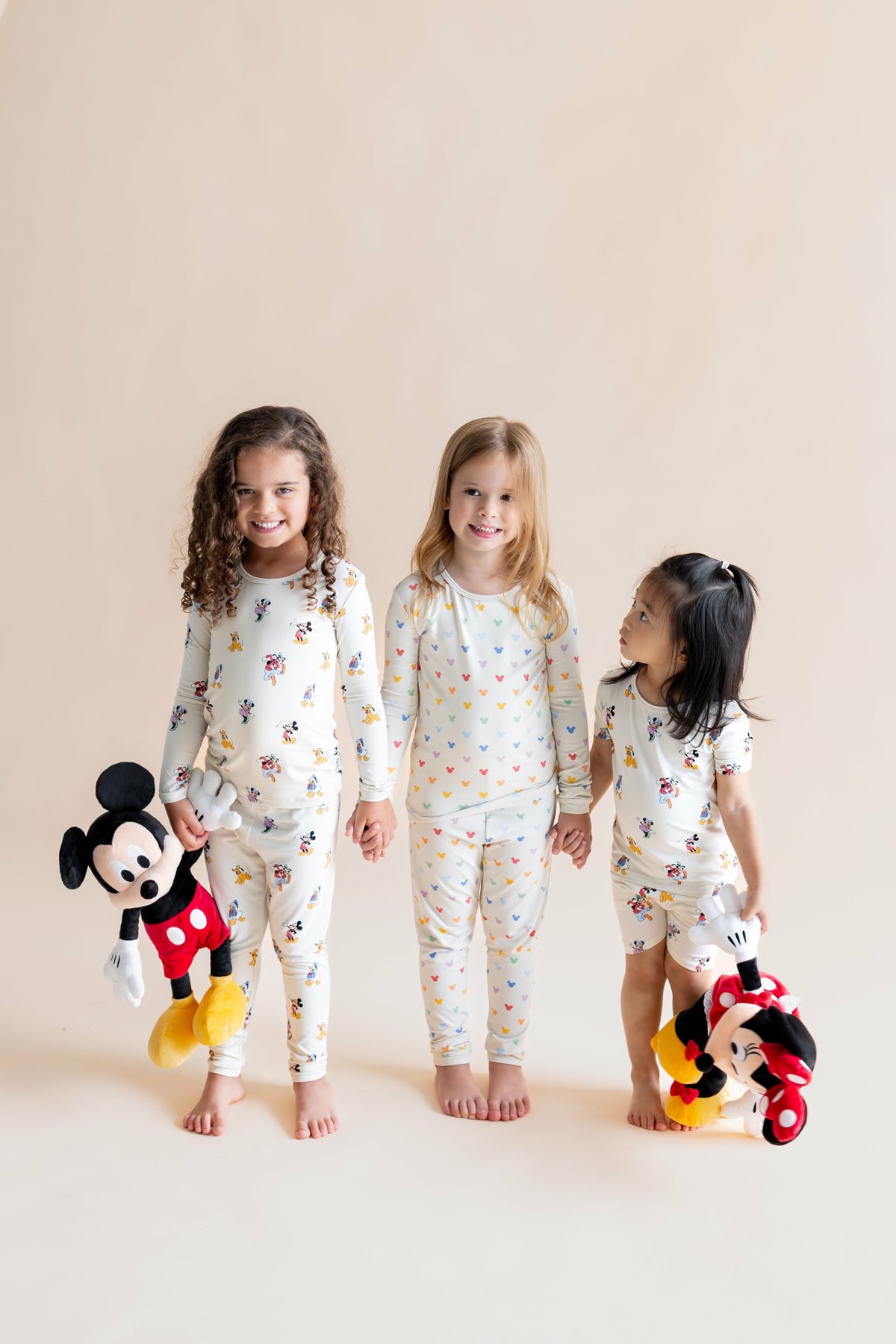 Kyte Baby Long Sleeve Pajamas in Pastel Mickey Mouse
