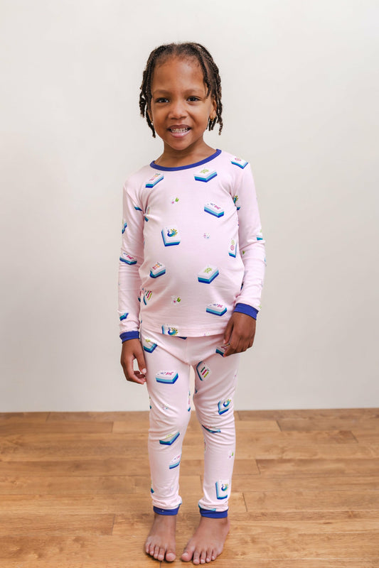 Kyte Baby Long Sleeve Pajamas in Sakura Mahjong