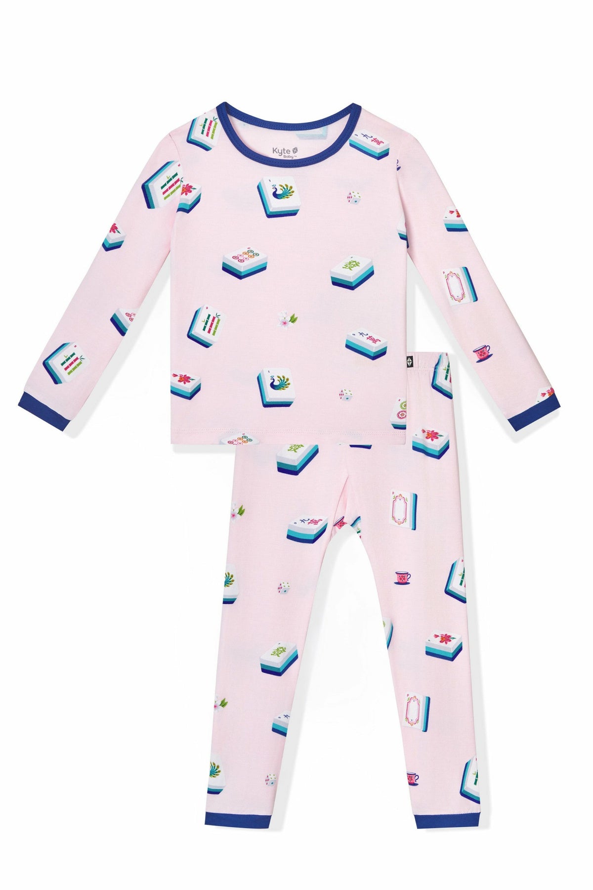 Kyte Baby Long Sleeve Pajamas in Sakura Mahjong