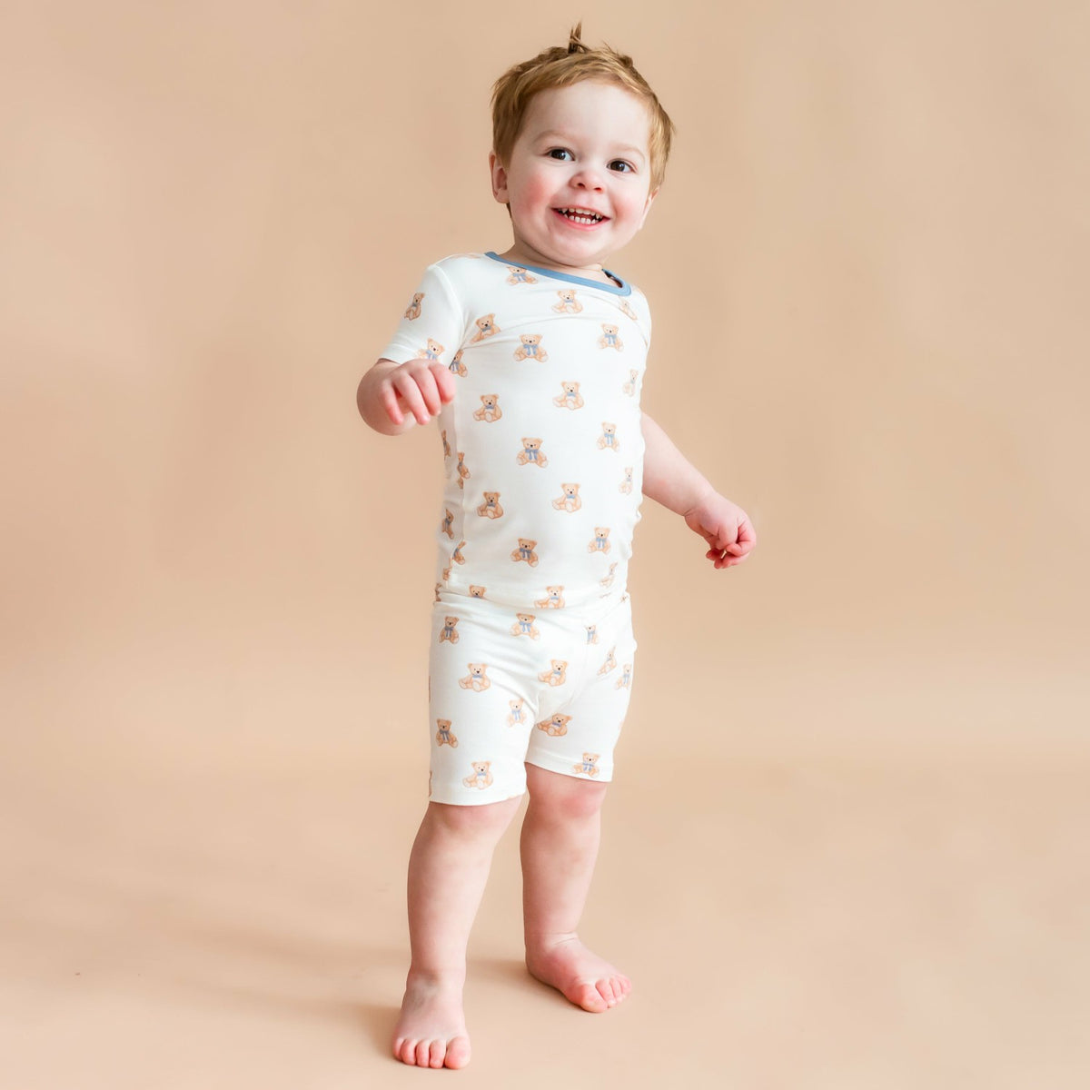 Kyte Baby Short Sleeve Pajamas in Teddy Bear