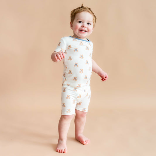 Kyte Baby Short Sleeve Pajamas in Teddy Bear