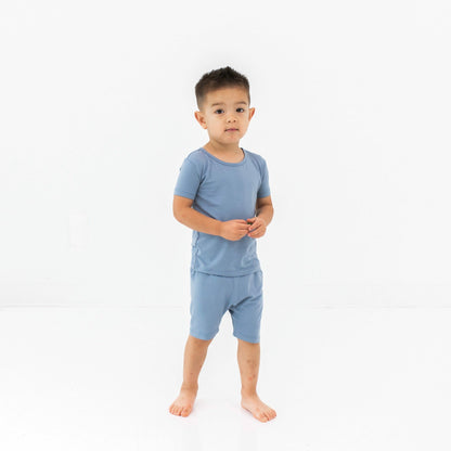 Kyte Baby Short Sleeve Pajamas in Slate